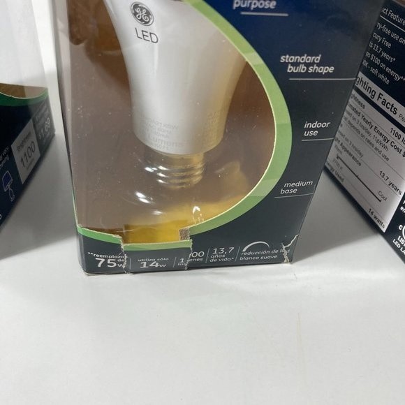 GE LED Extra Soft White 75w Replacement 14w Dimmable Light Bulbs - Picture 12 of 13